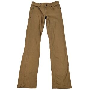 Stio Rivet Canvas Pants Mens 28R Brown Organic Cotton Stretch Outdoor Hike Rivet
